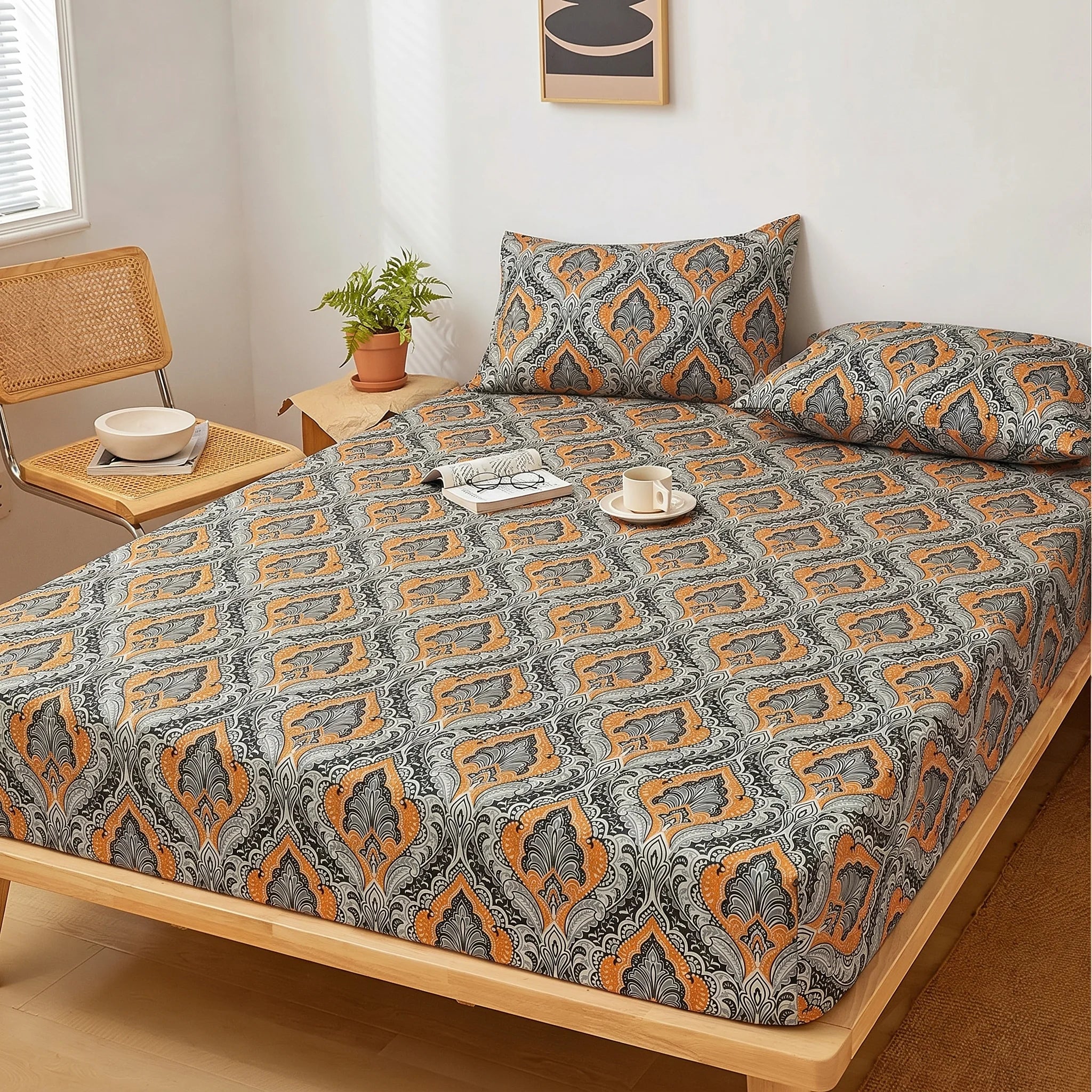 Amber Heritage Printed Fitted Sheet