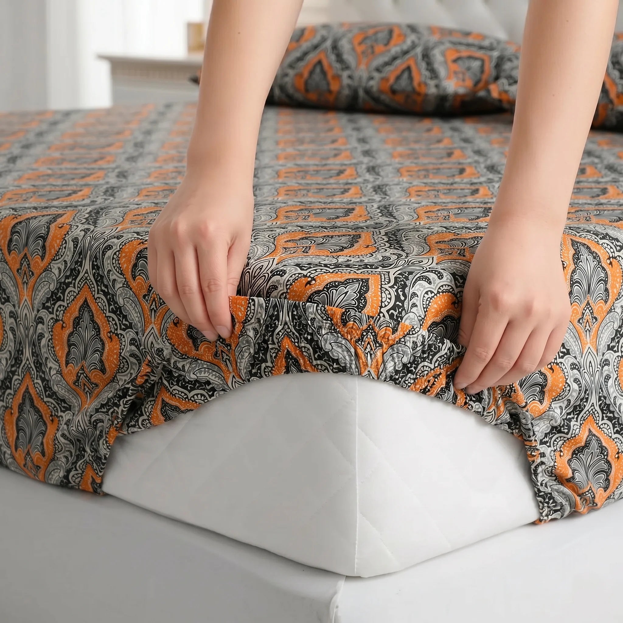 Amber Heritage Printed Fitted Sheet