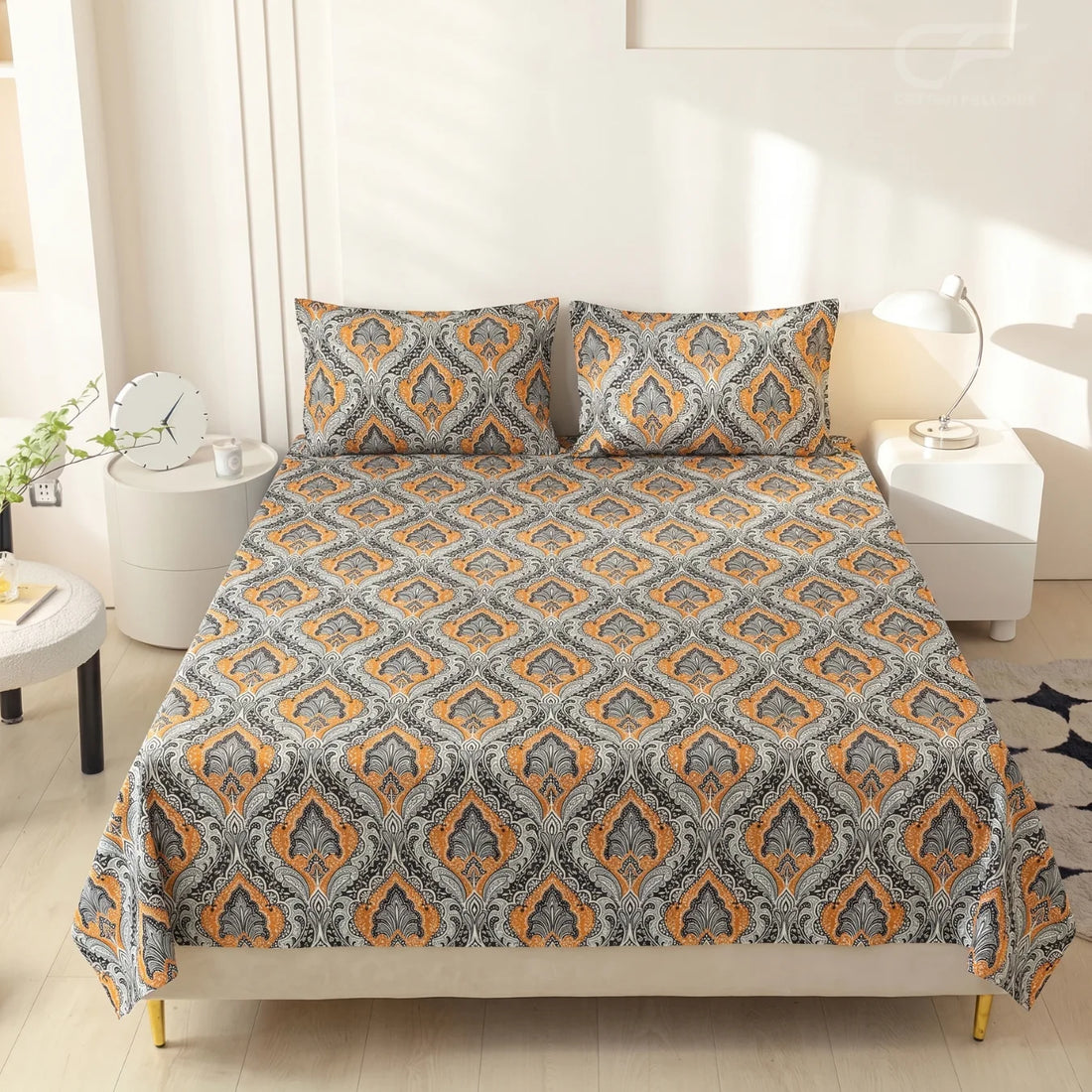 Amber Mosaic Heritage Printed Bedsheet Set