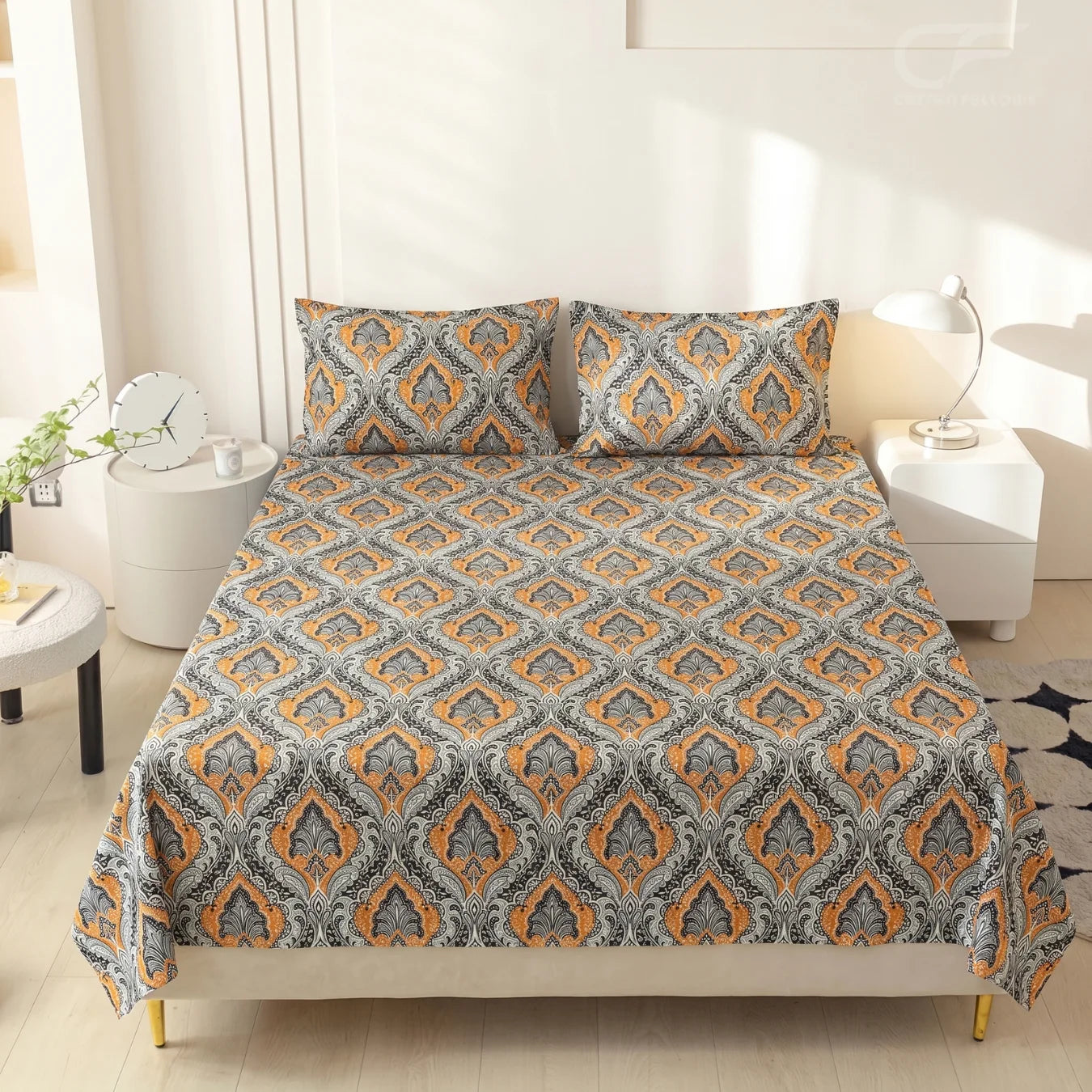 Amber Mosaic Heritage Printed Bedsheet Set