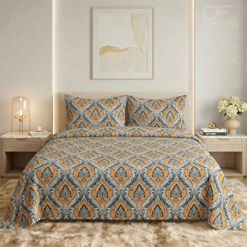 Amber Mosaic Heritage Printed Bedsheet Set