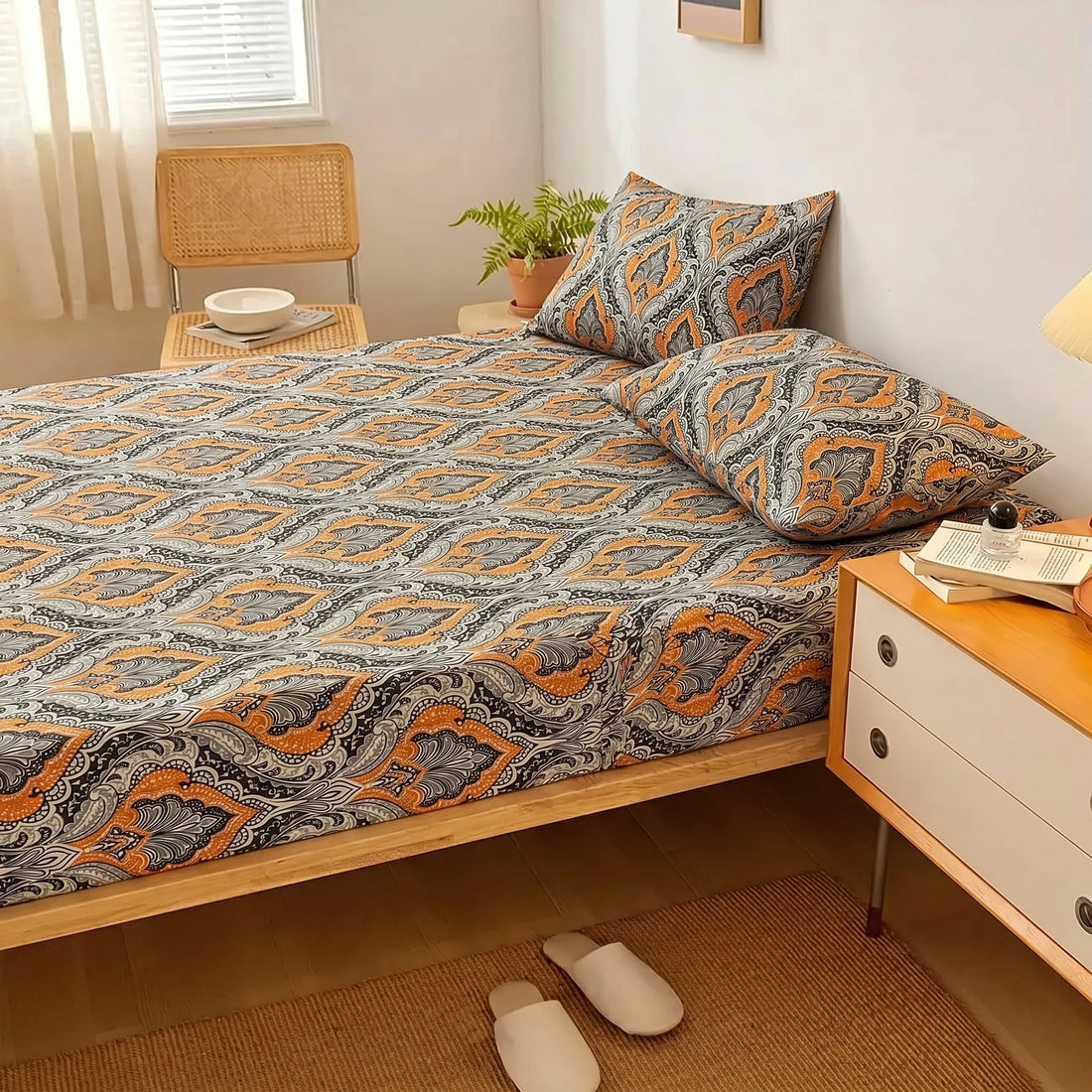Amber Heritage Printed Fitted Sheet