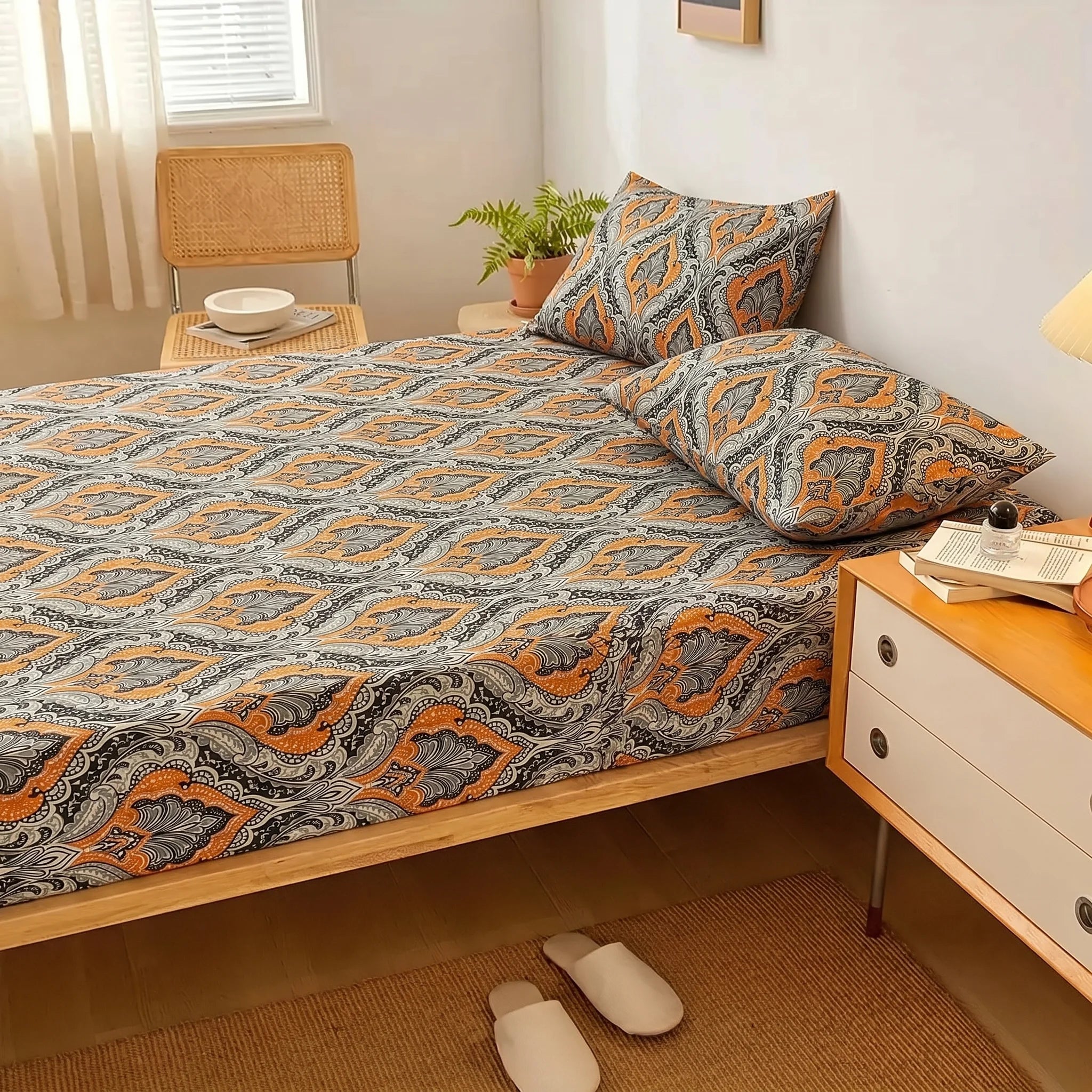 Amber Heritage Printed Fitted Sheet