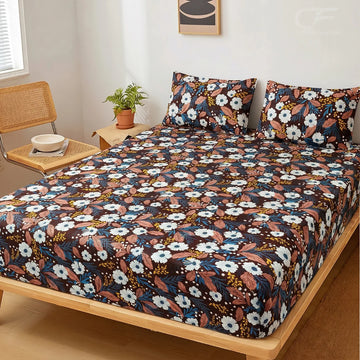Autumn Daisy Printed Fitted Sheet