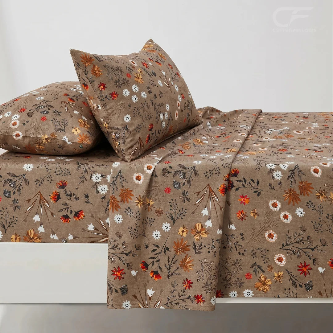 Autumn Meadow Floral Bedsheet Set