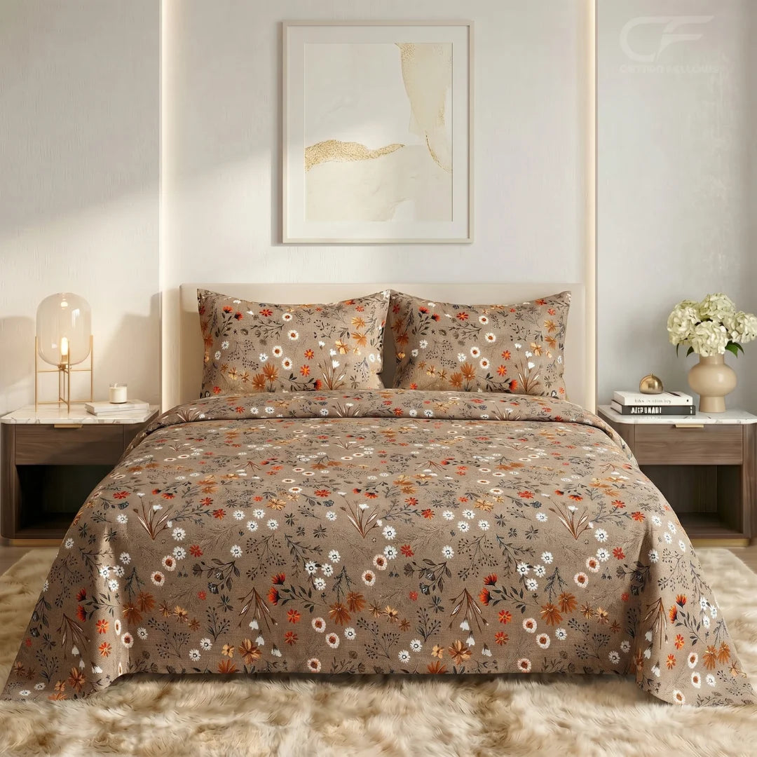 Autumn Meadow Floral Bedsheet Set