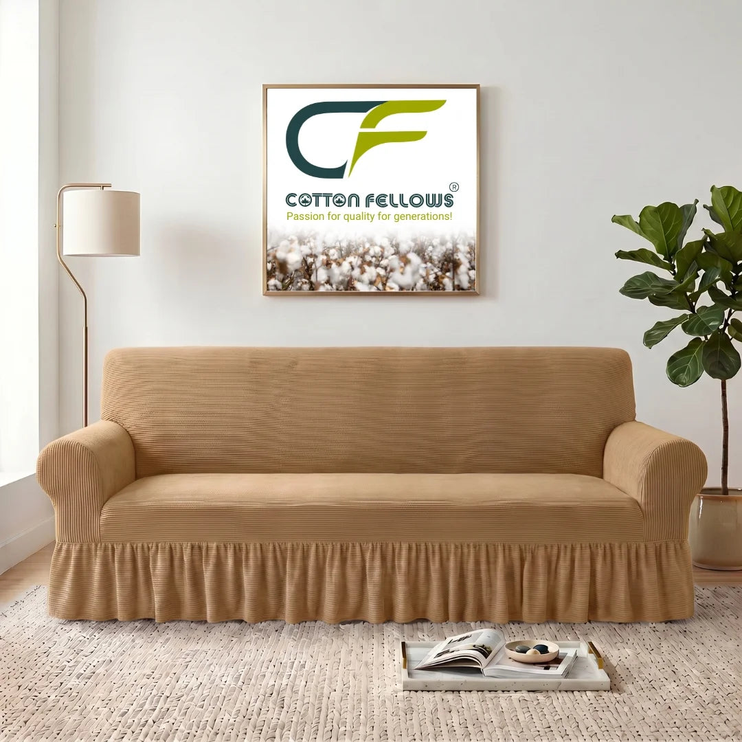 Beige Turkish Sofa Cover