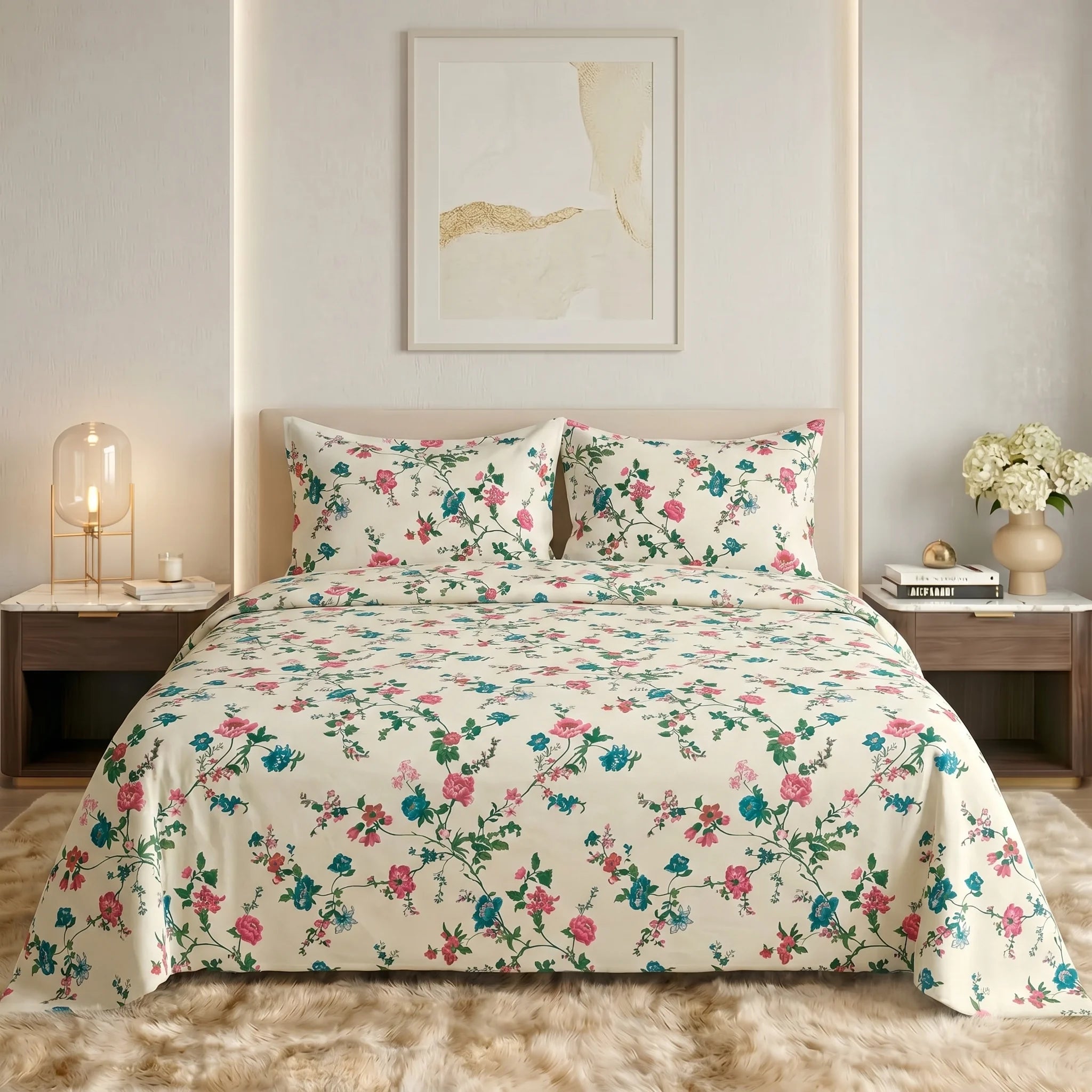 Blossoming Meadow Premium Bedsheet