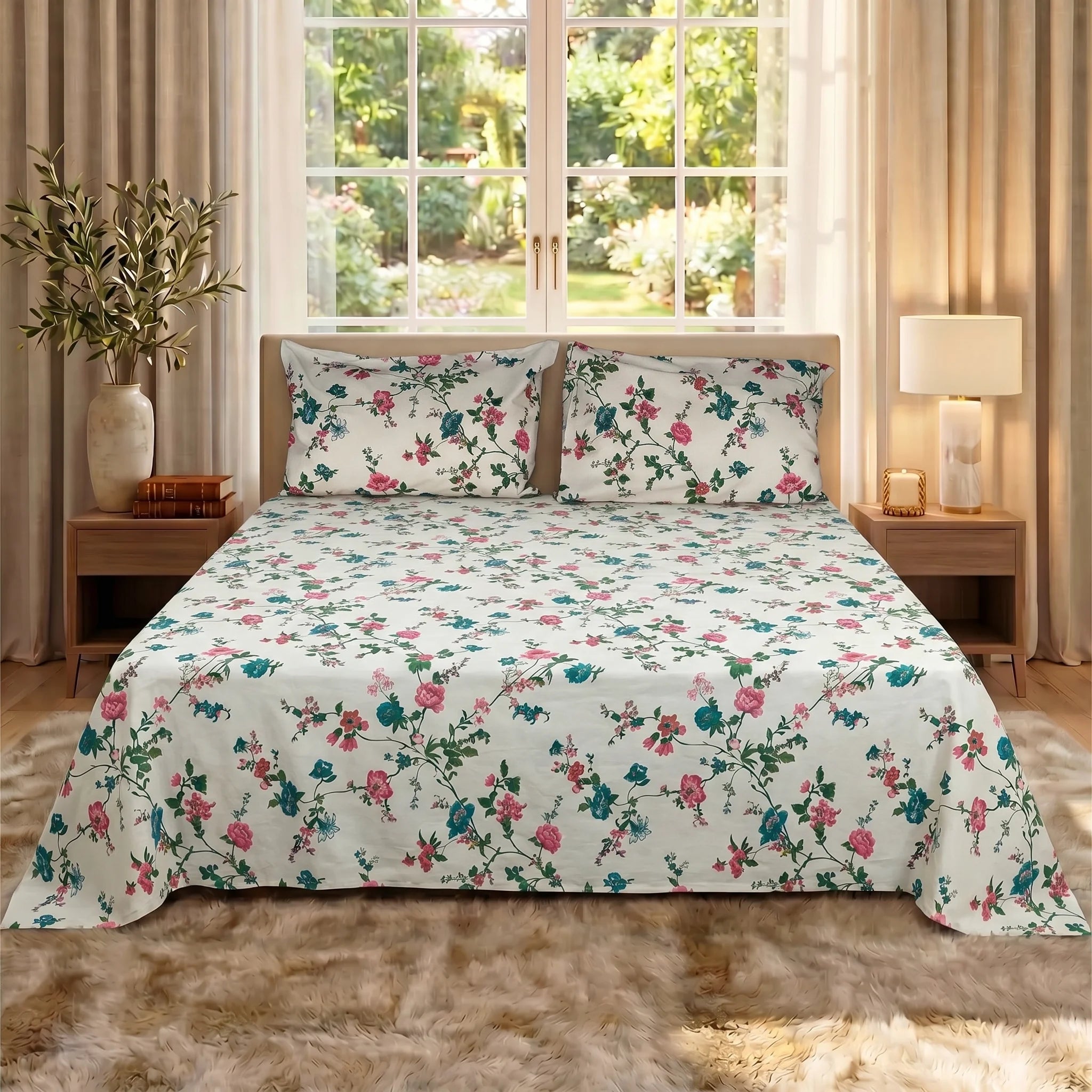 Blossoming Meadow Premium Bedsheet