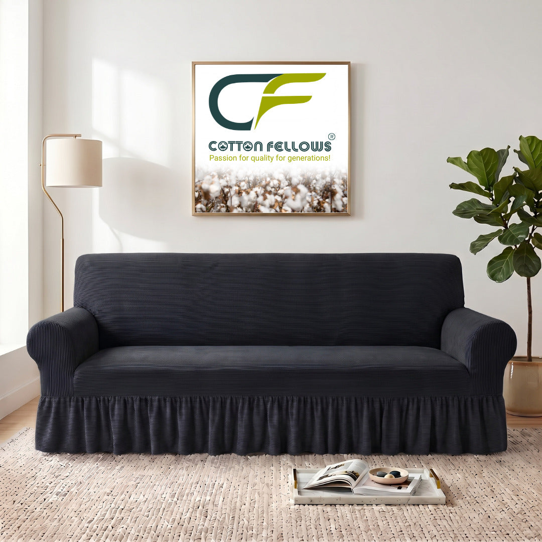 Charcoal Grey Turkish Sofa Cover