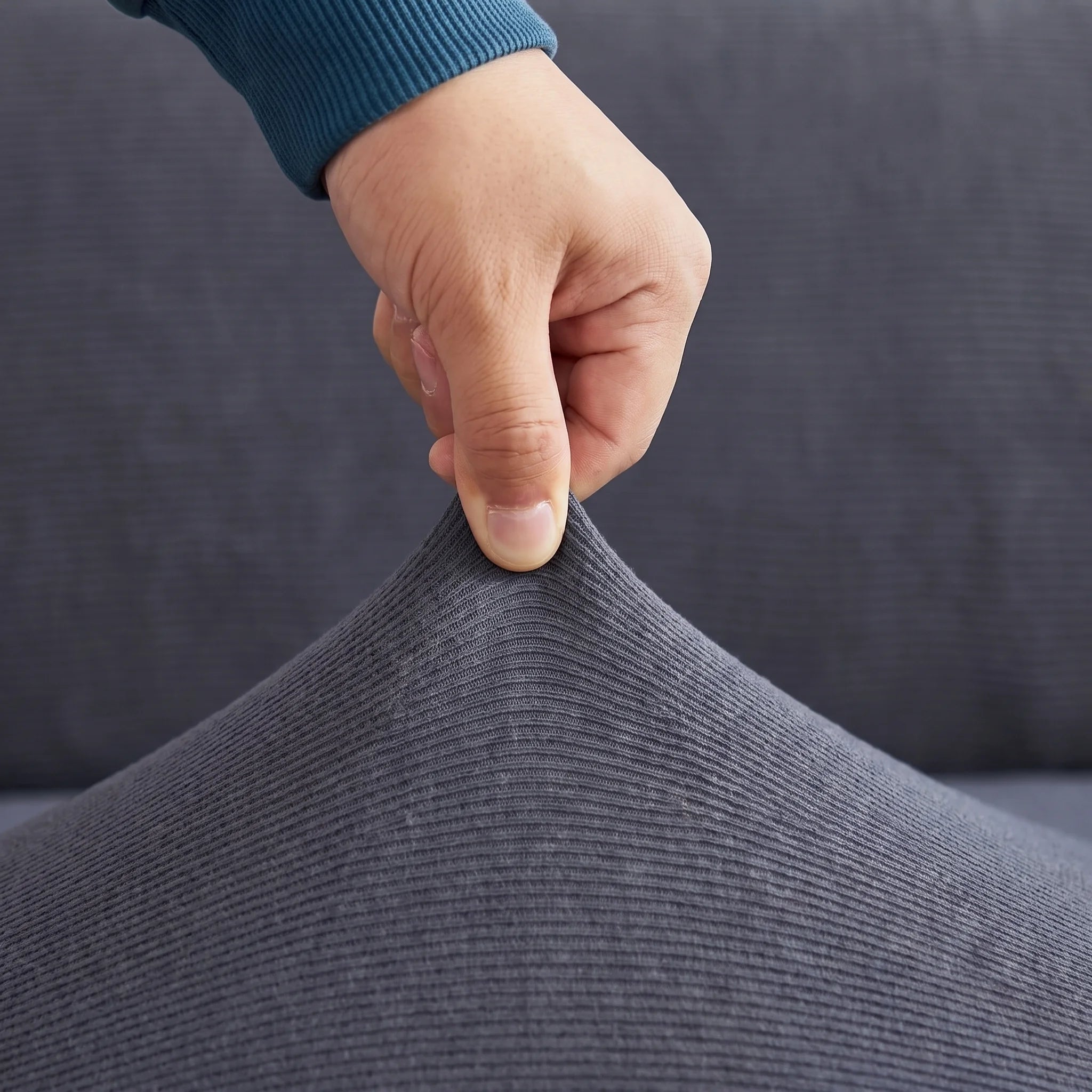 Dark Charcoal Grey Turkish Sofa Cover