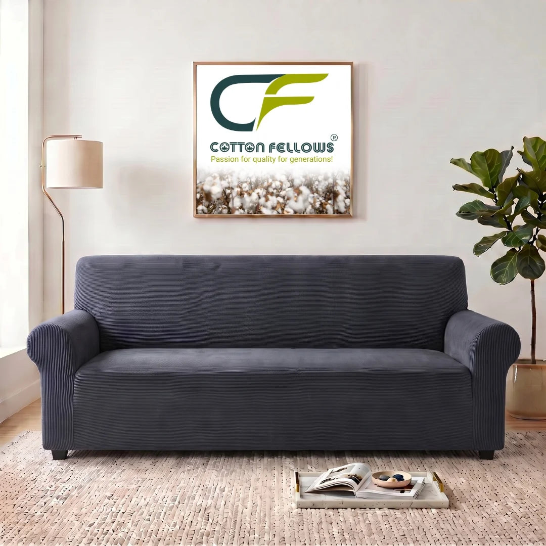 Dark Charcoal Grey Turkish Sofa Cover