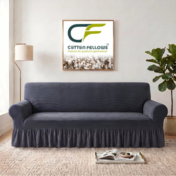 Dark Charcoal Grey Turkish Sofa Cover