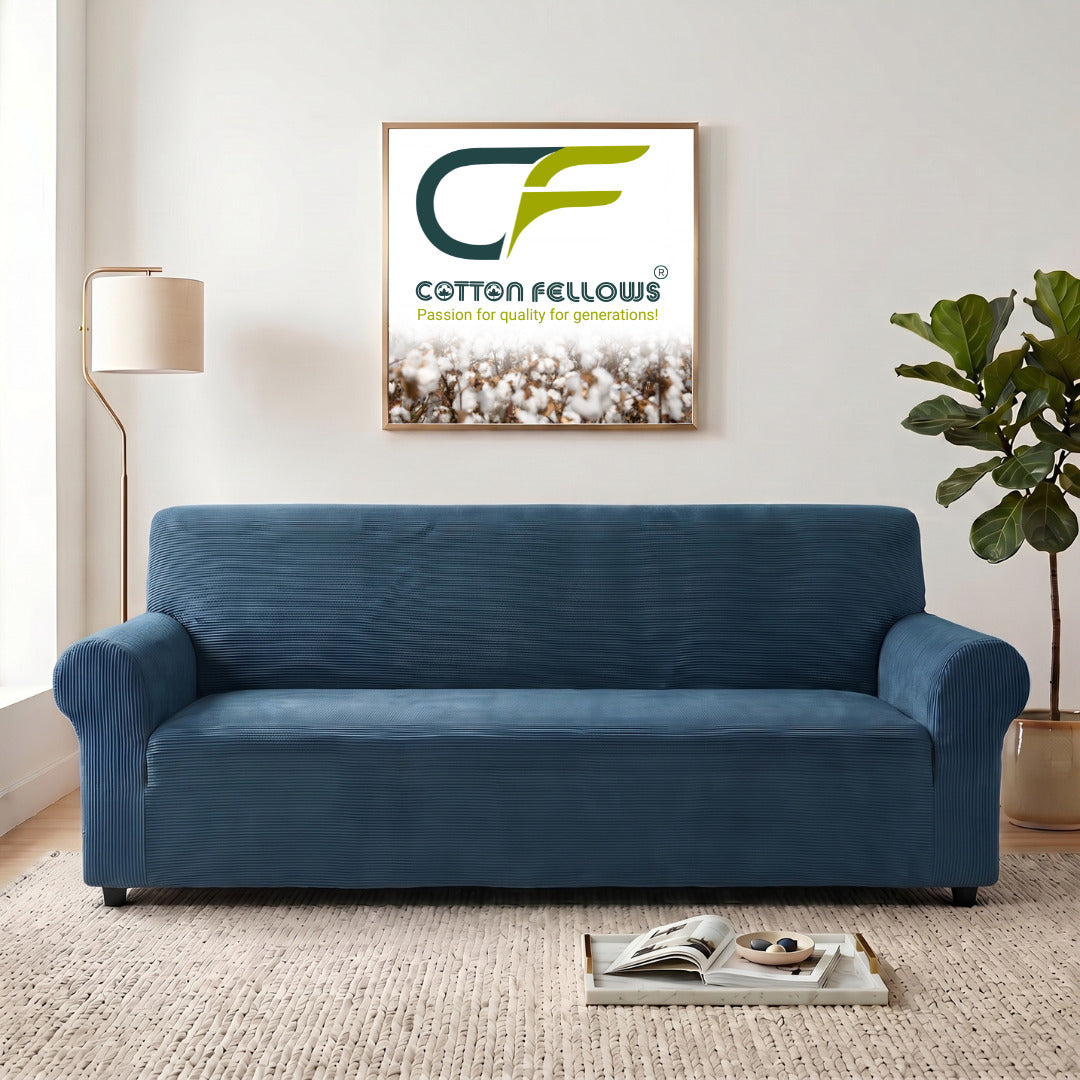 Deep Blue Turkish Sofa Cover
