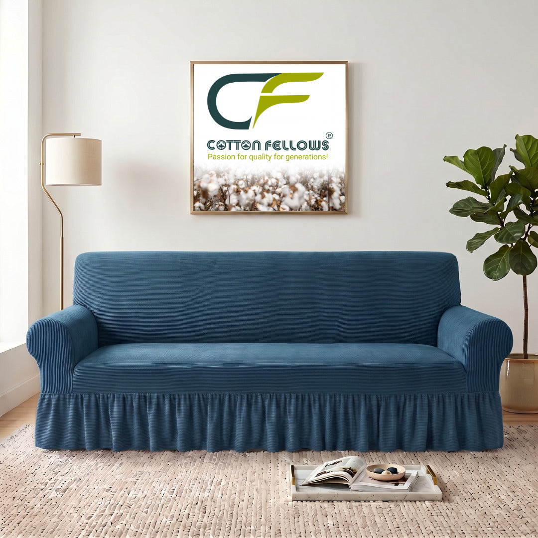 Deep Blue Turkish Sofa Cover