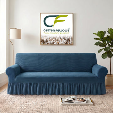 Deep Blue Turkish Sofa Cover