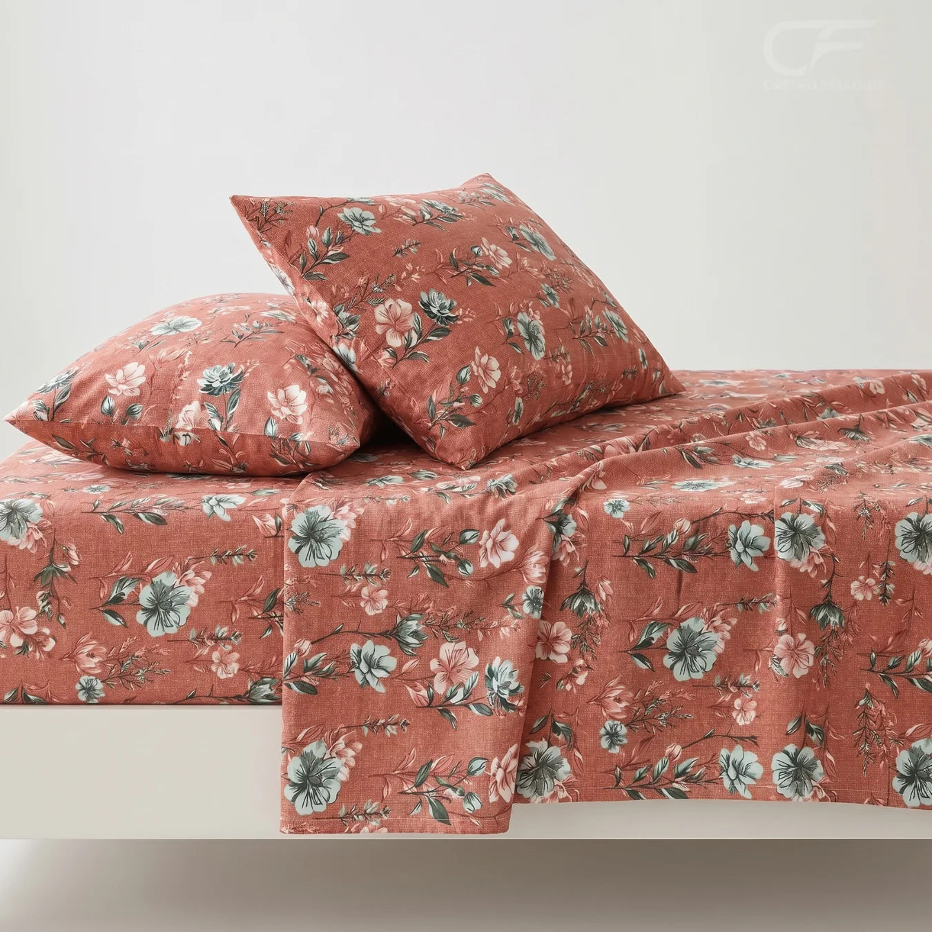 Desert Rose Floral Printed Bedsheet Set