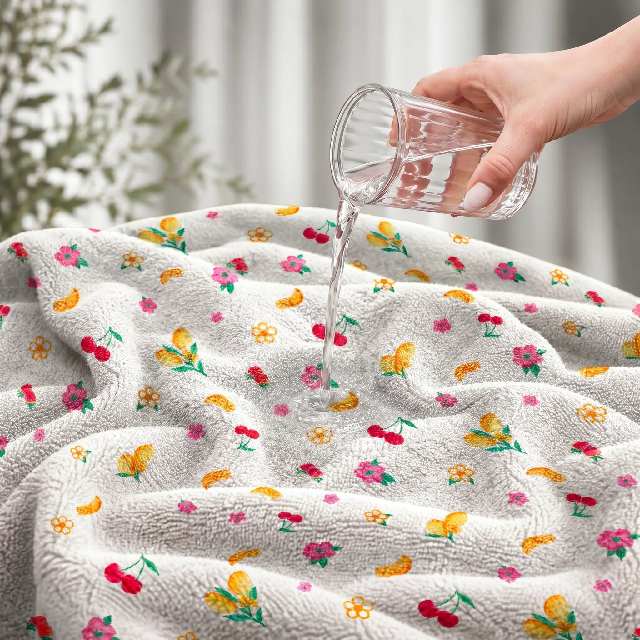 Fruit & Floral Print Cotton Bath Towel | 100% Cotton