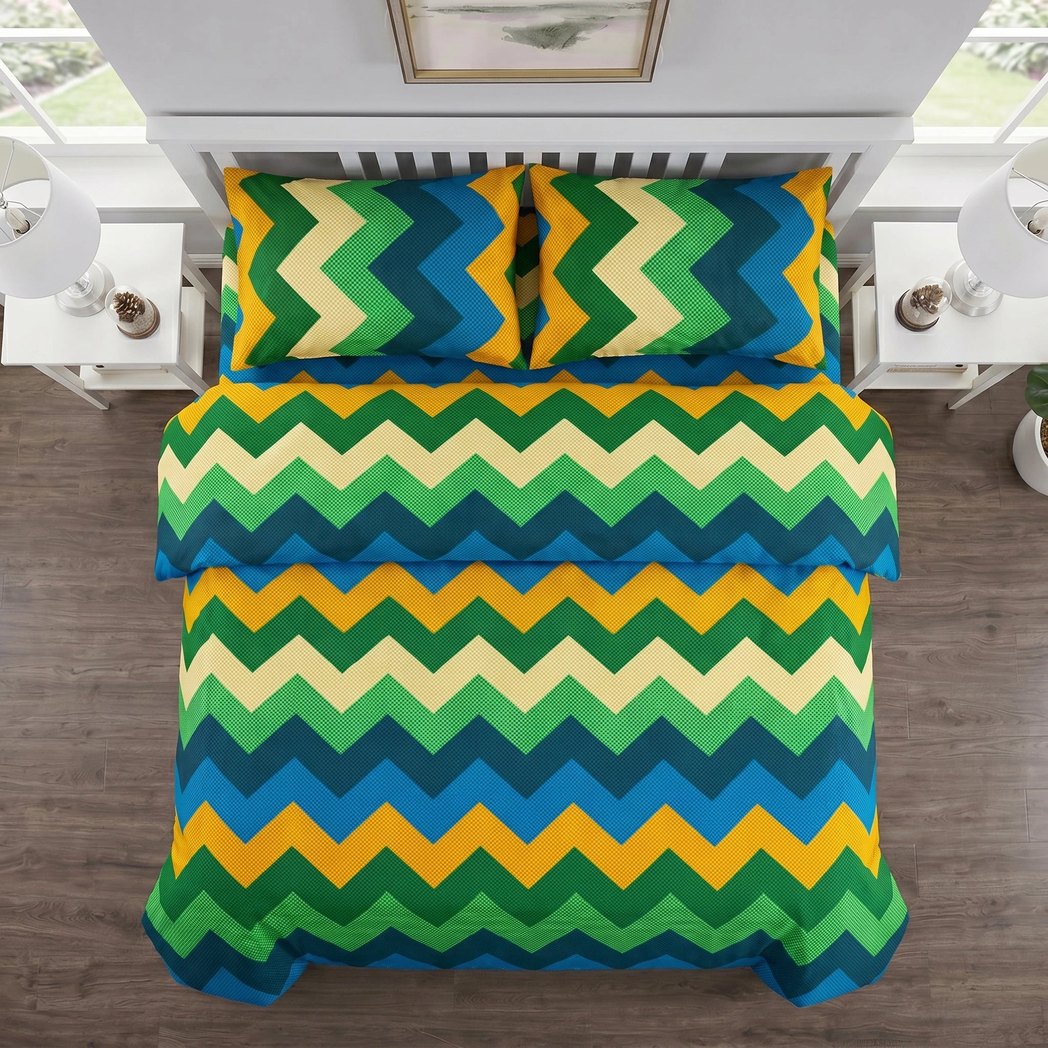 Geometric Chevron Duvet Cover Set — Printed