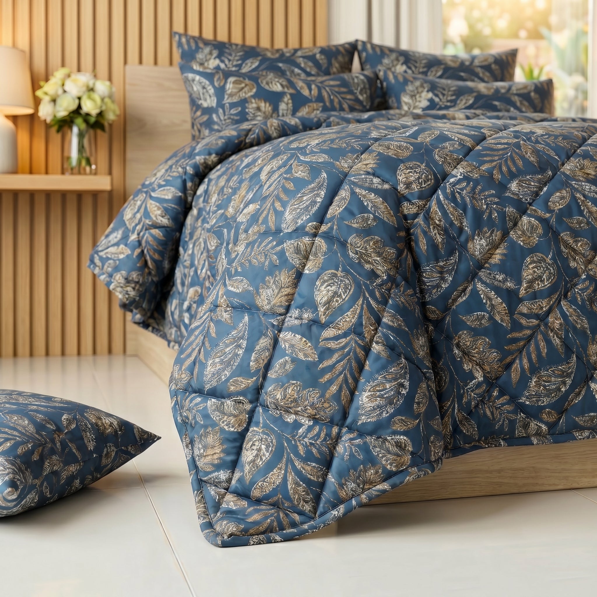 Golden Leaf Comforter Set — Printed
