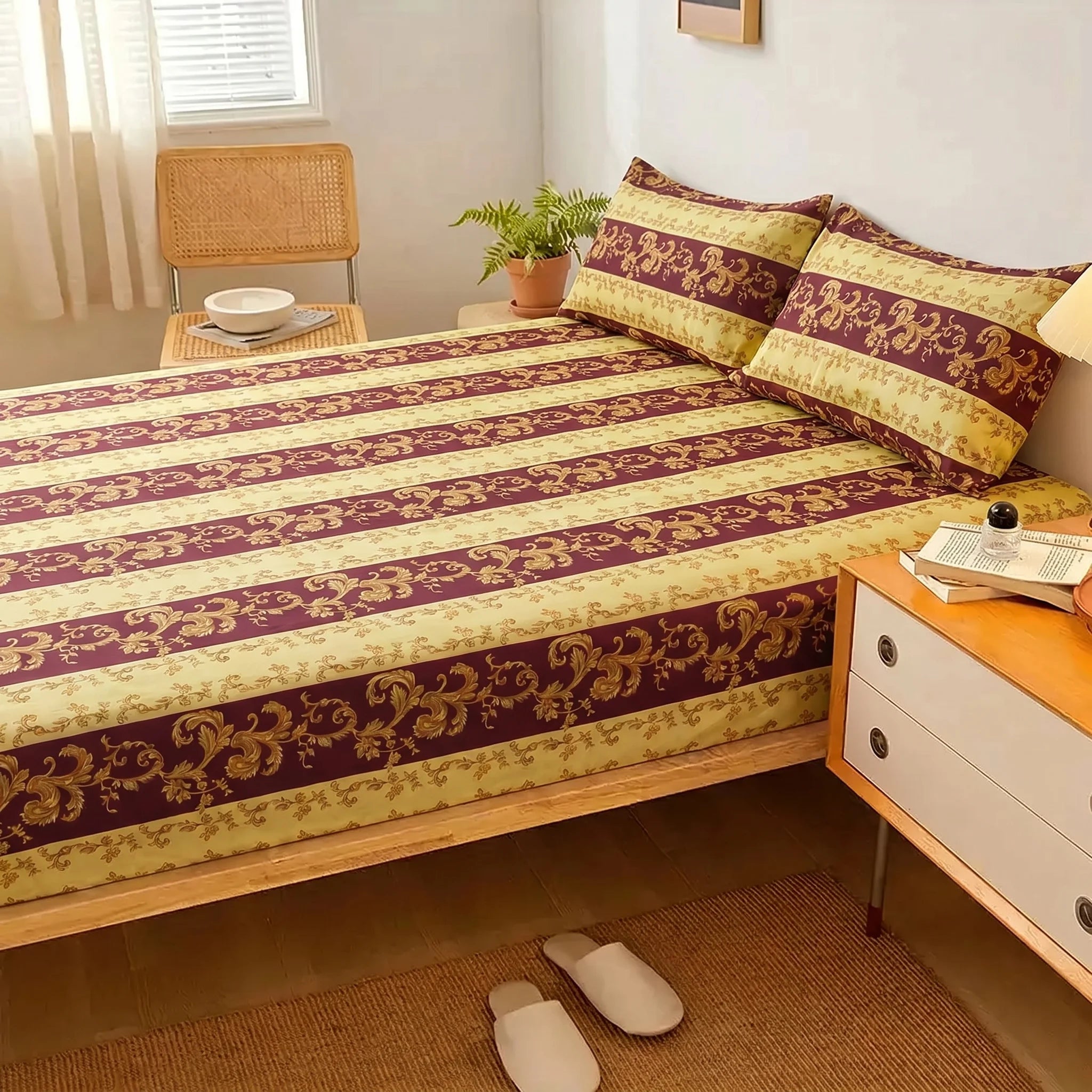 Imperial Damask Premium Fitted Sheet Set