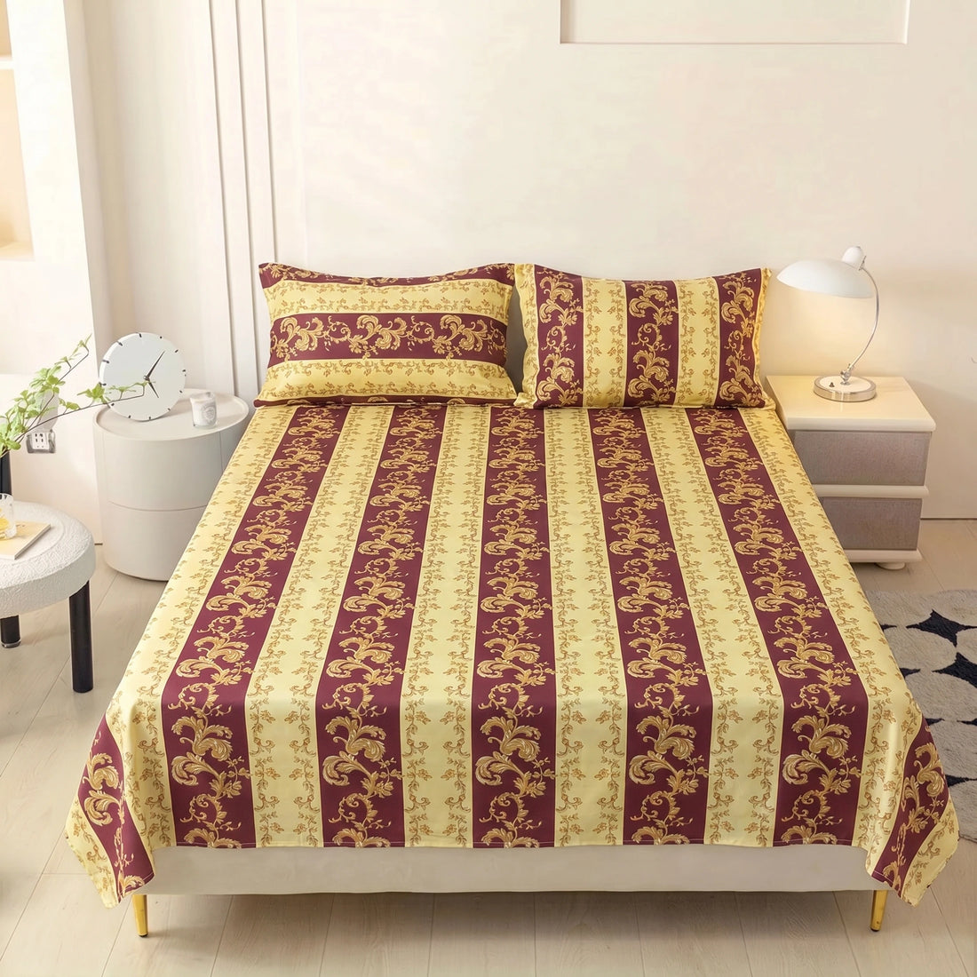 Imperial Damask Stripe Premium Bedsheet