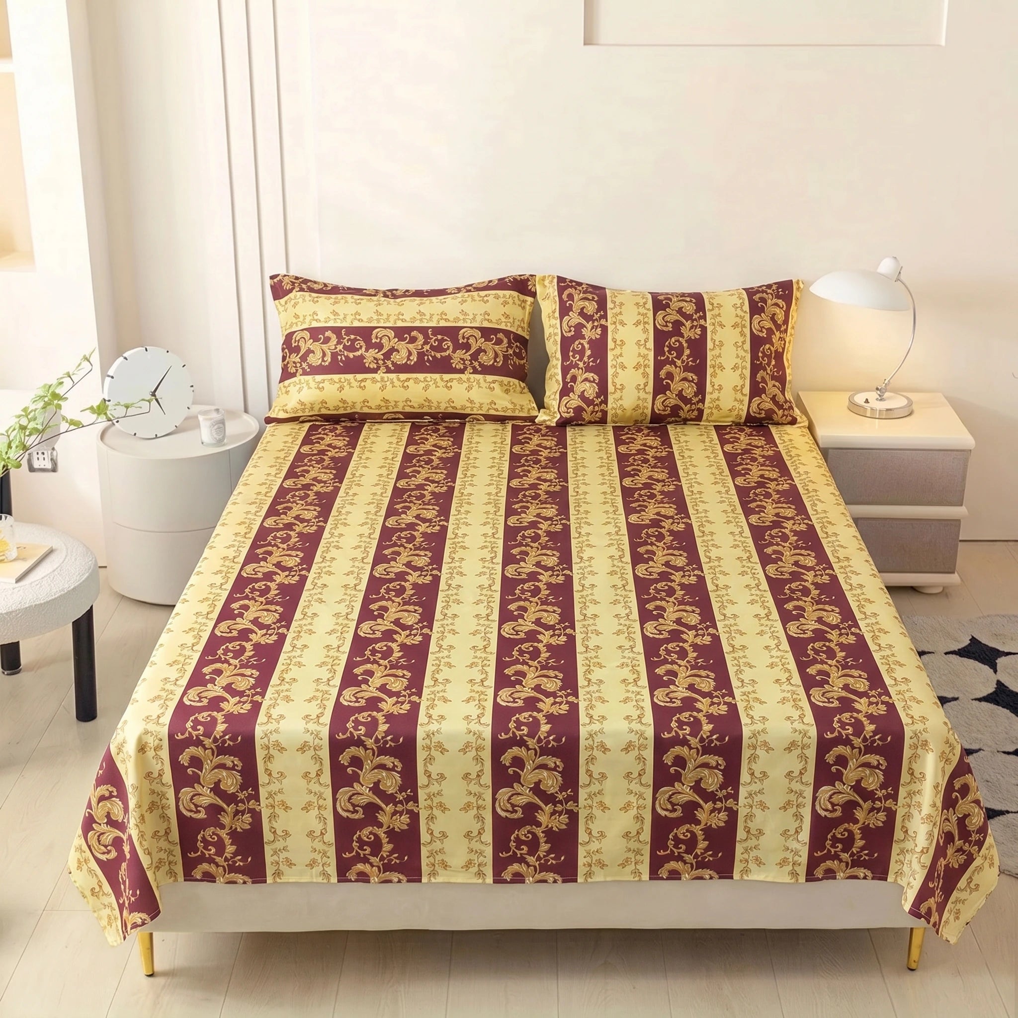 Imperial Damask Stripe Premium Bedsheet
