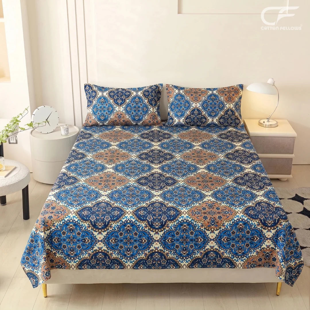Sapphire Medallion Bedsheet Set