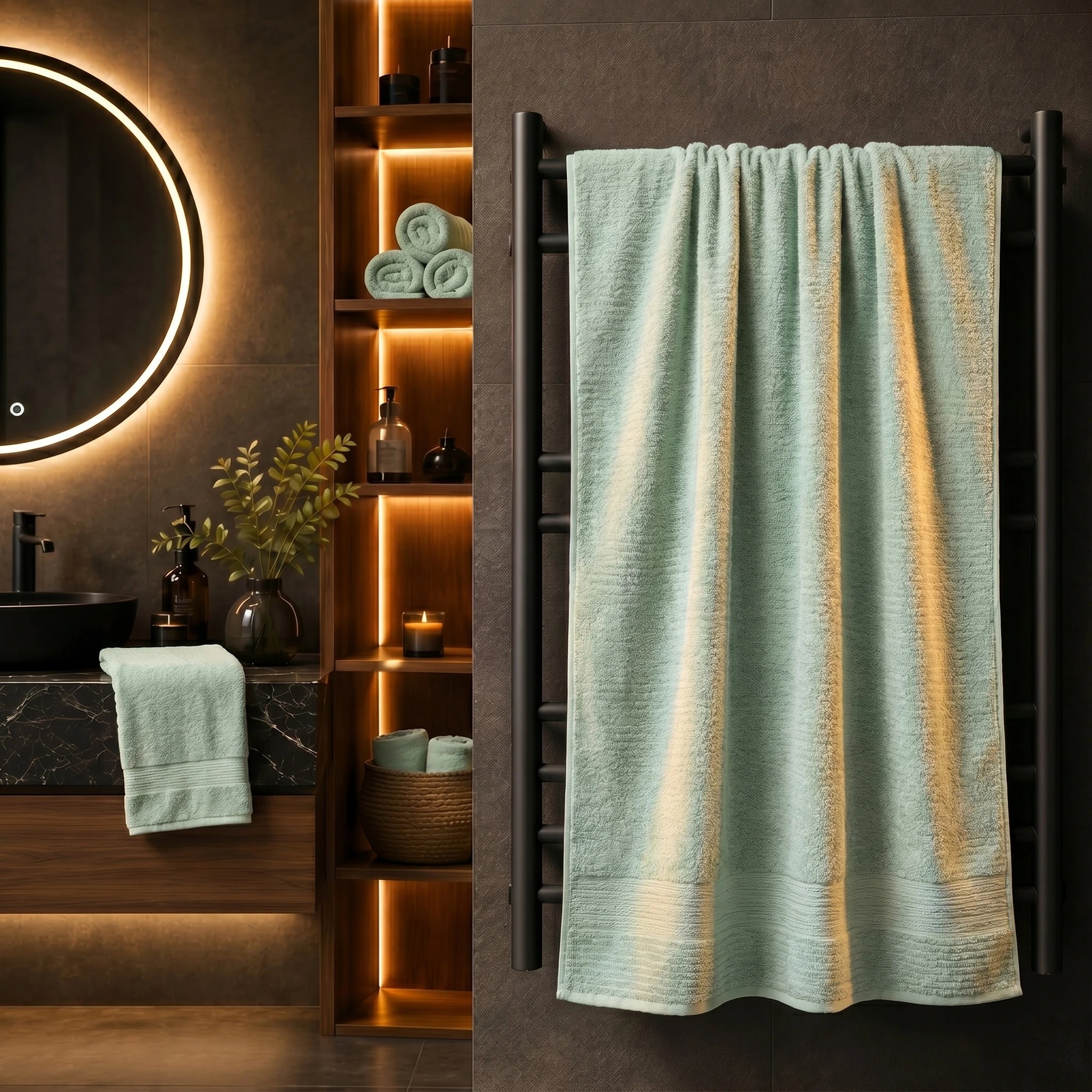 Mint Green Cotton Bath Towel — Fresh, Soft & Spa-Like