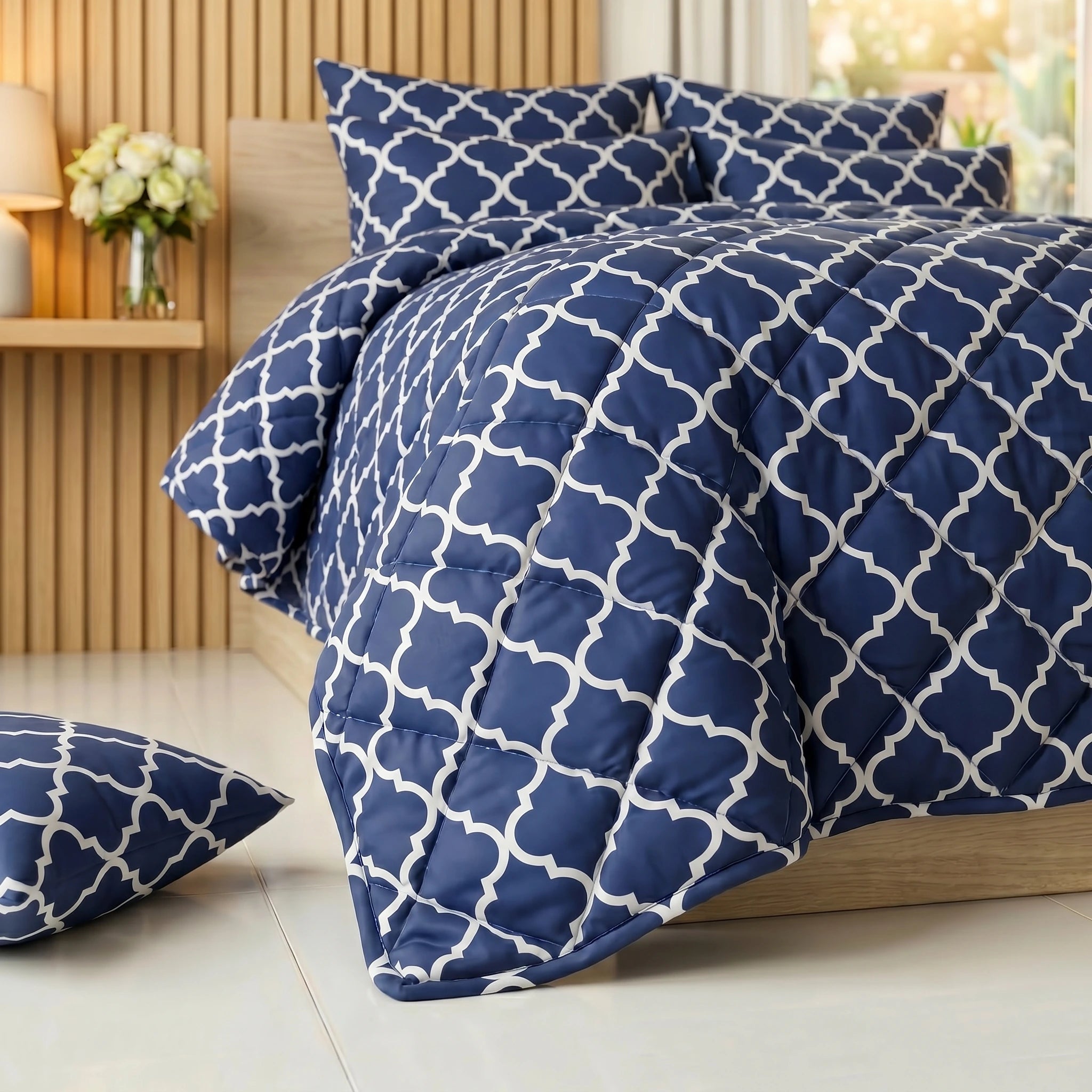 Moroccan Trellis Comforter Set — Printed