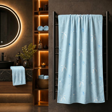 Ocean Breeze Shell & Starfish Cotton Bath Towel | 100% Cotton