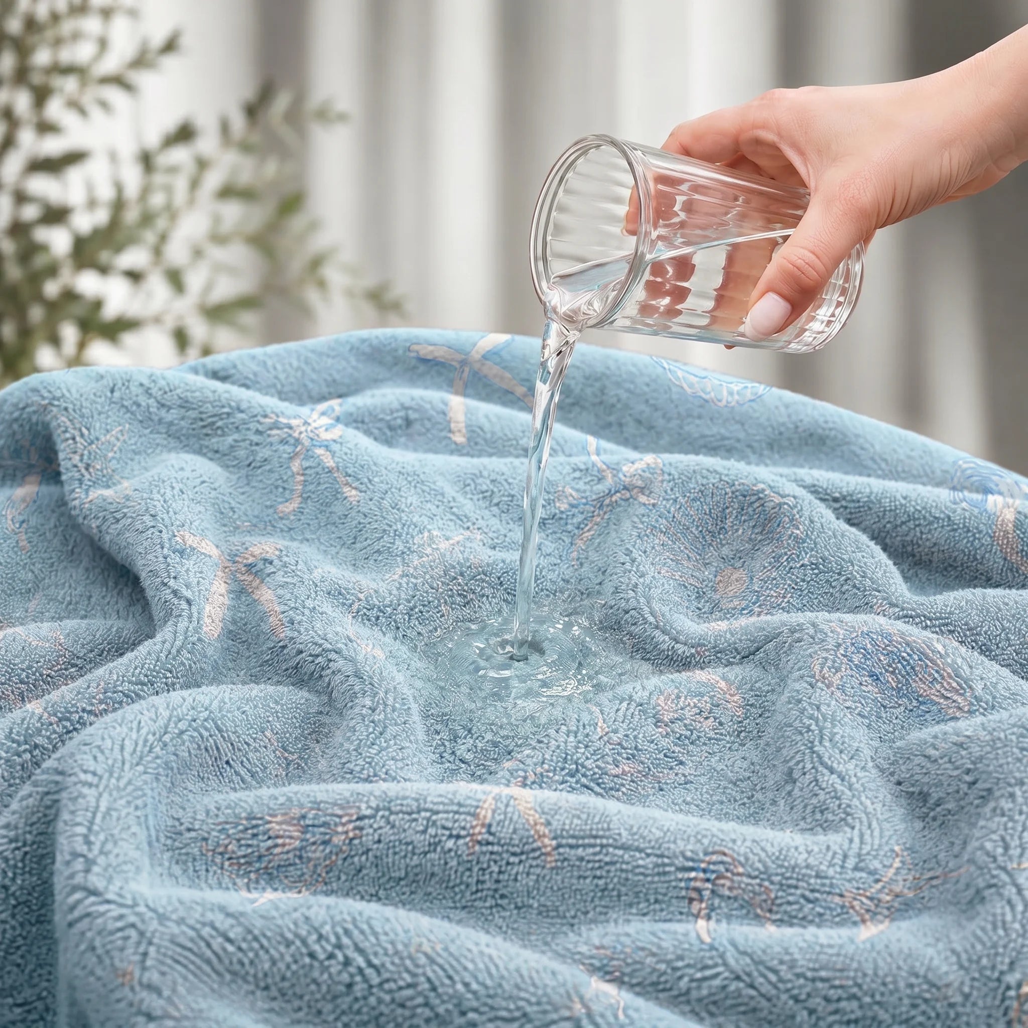 Ocean Breeze Shell & Starfish Cotton Bath Towel | 100% Cotton