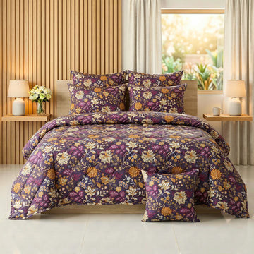 Plum Blossom Comforter Set — Printed