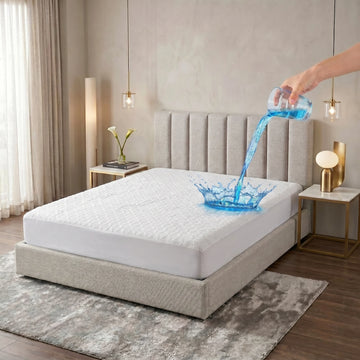 Pristine White Waterproof Mattress Protector — Quilted
