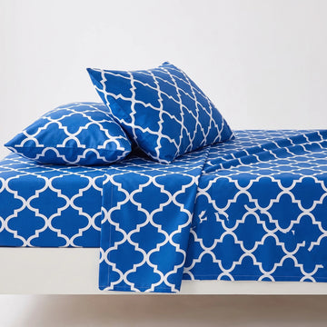 Moroccan Trellis Pure Cotton Bedsheet Set — Single