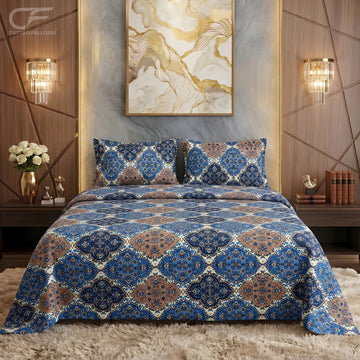 Sapphire Medallion Bedsheet Set