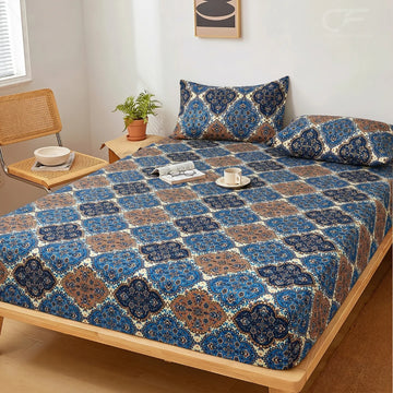 Sapphire Medallion Printed Fitted Sheet
