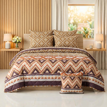 Terracotta Southwestern Comforter Set — 8 PCS
