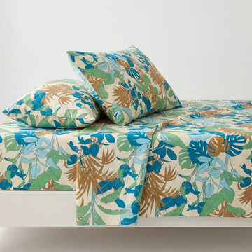 Tropical Oasis Pure Cotton Bedsheet - Single