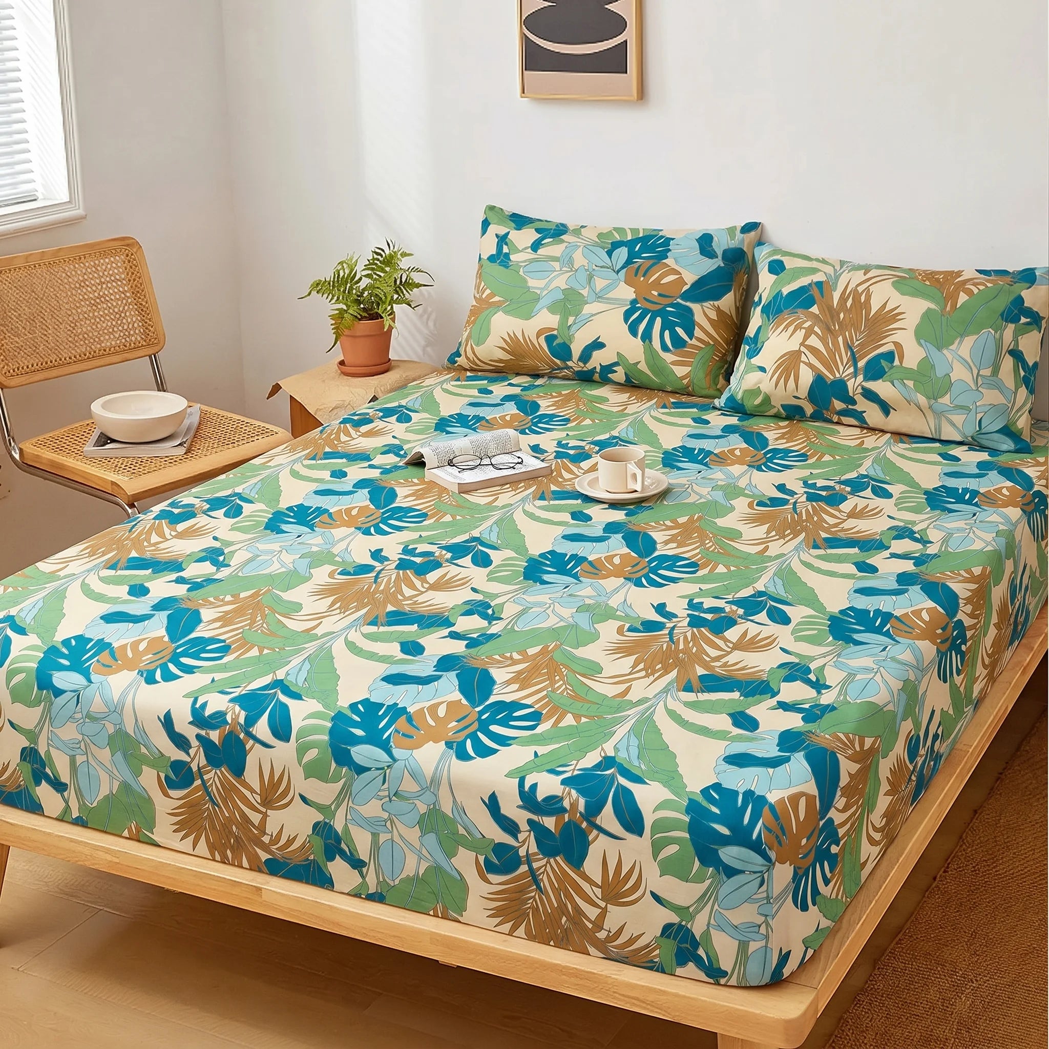 Tropical Oasis Premium Fitted Sheet Set