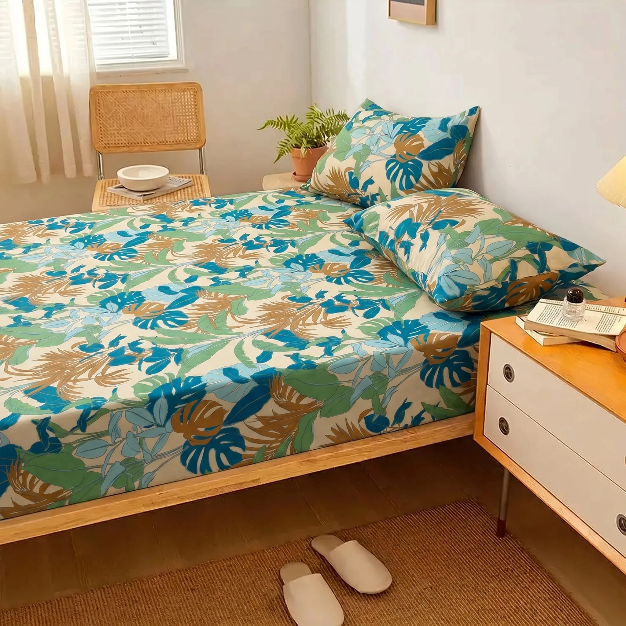 Tropical Oasis Premium Fitted Sheet Set