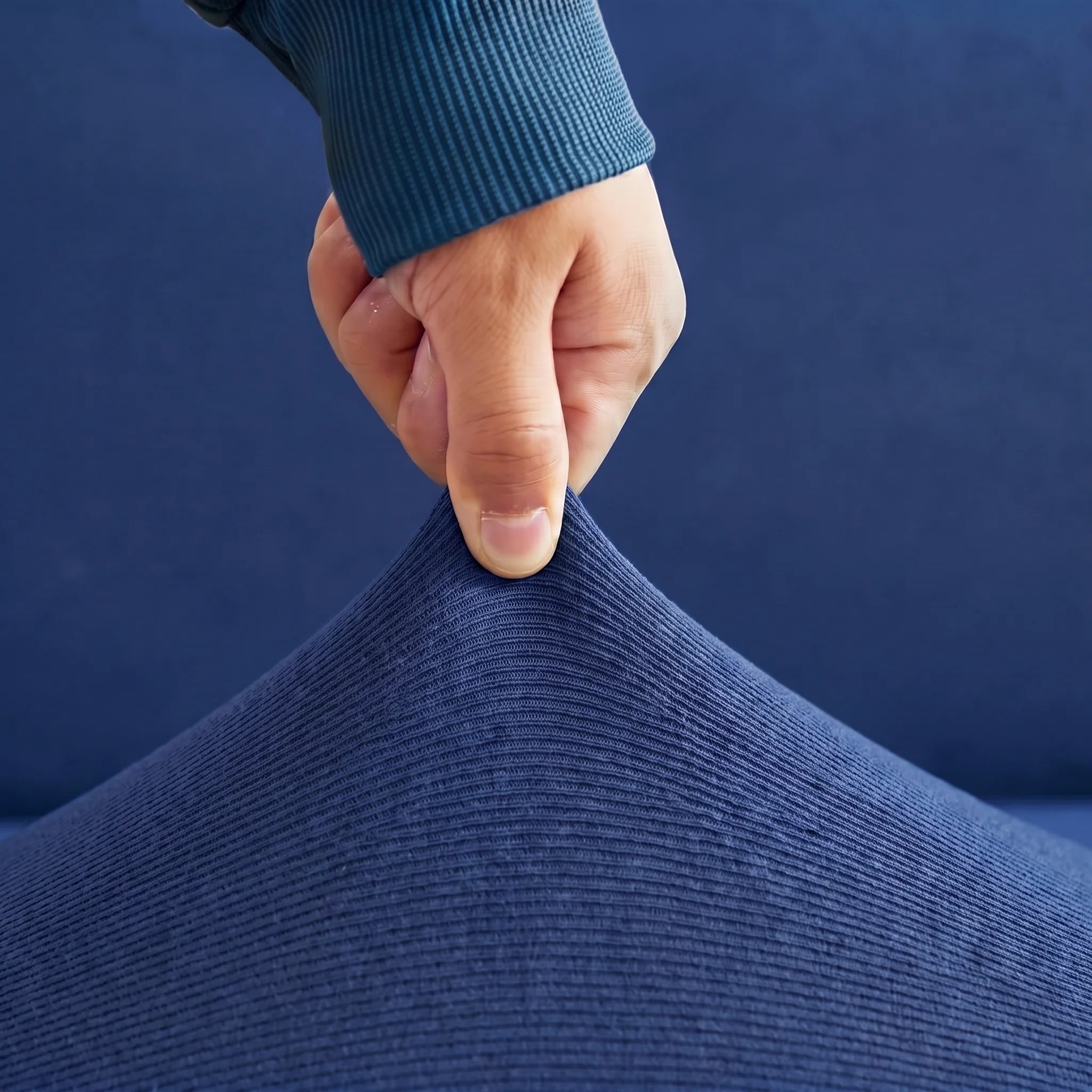 Vibrant Deep Blue Turkish Sofa Cover