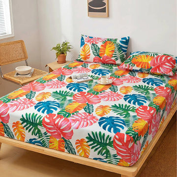 Vibrant Paradise Premium Fitted Sheet Set