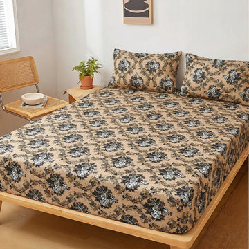 Vintage Noir Floral Fitted Sheet Set