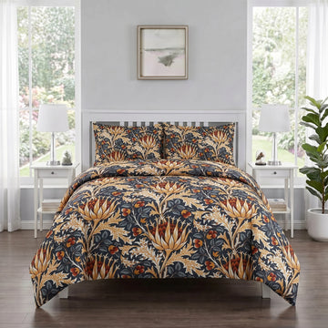 Vintage Ornate Floral  Duvet Cover Set — Printed
