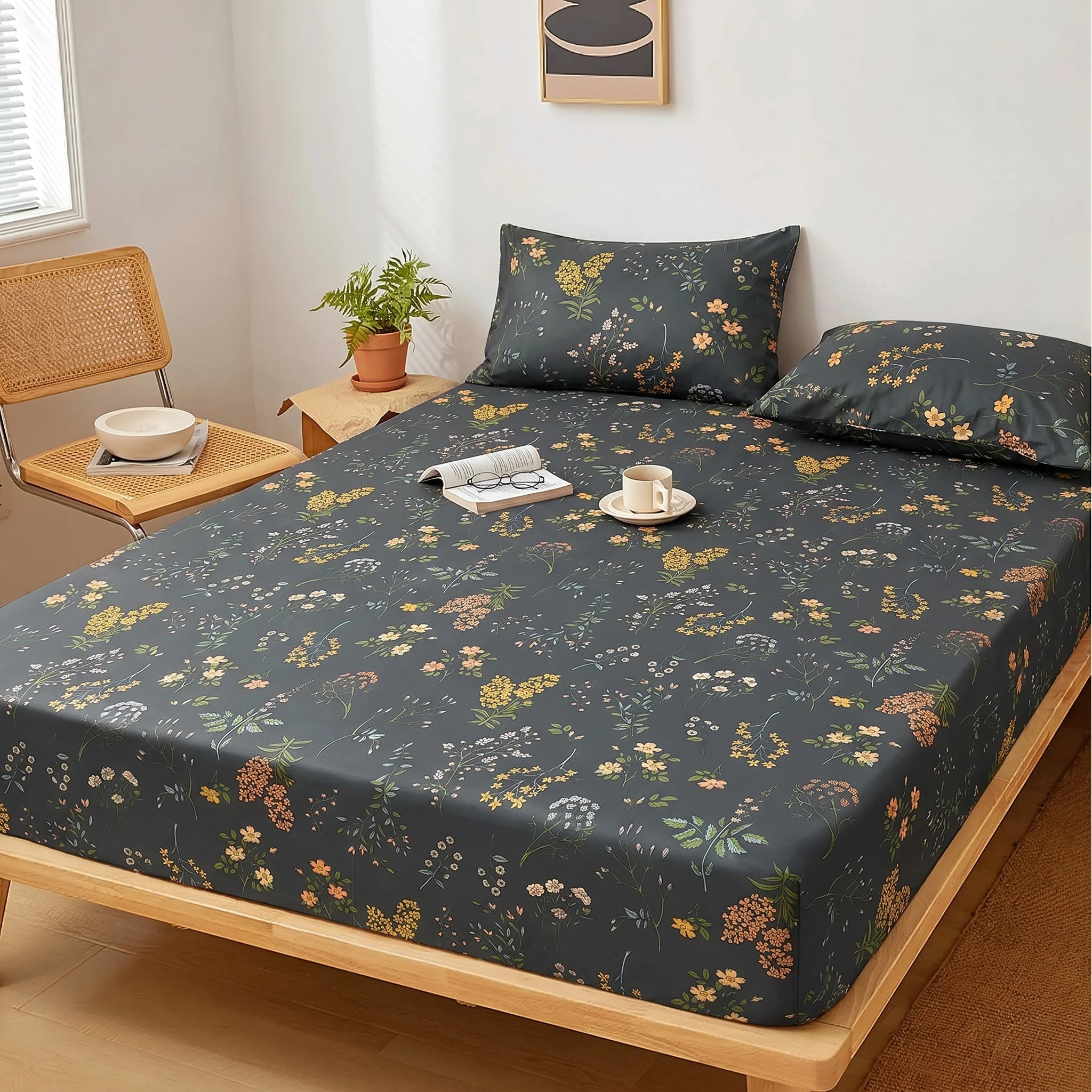 Wildflower Meadow Premium Fitted Sheet Set