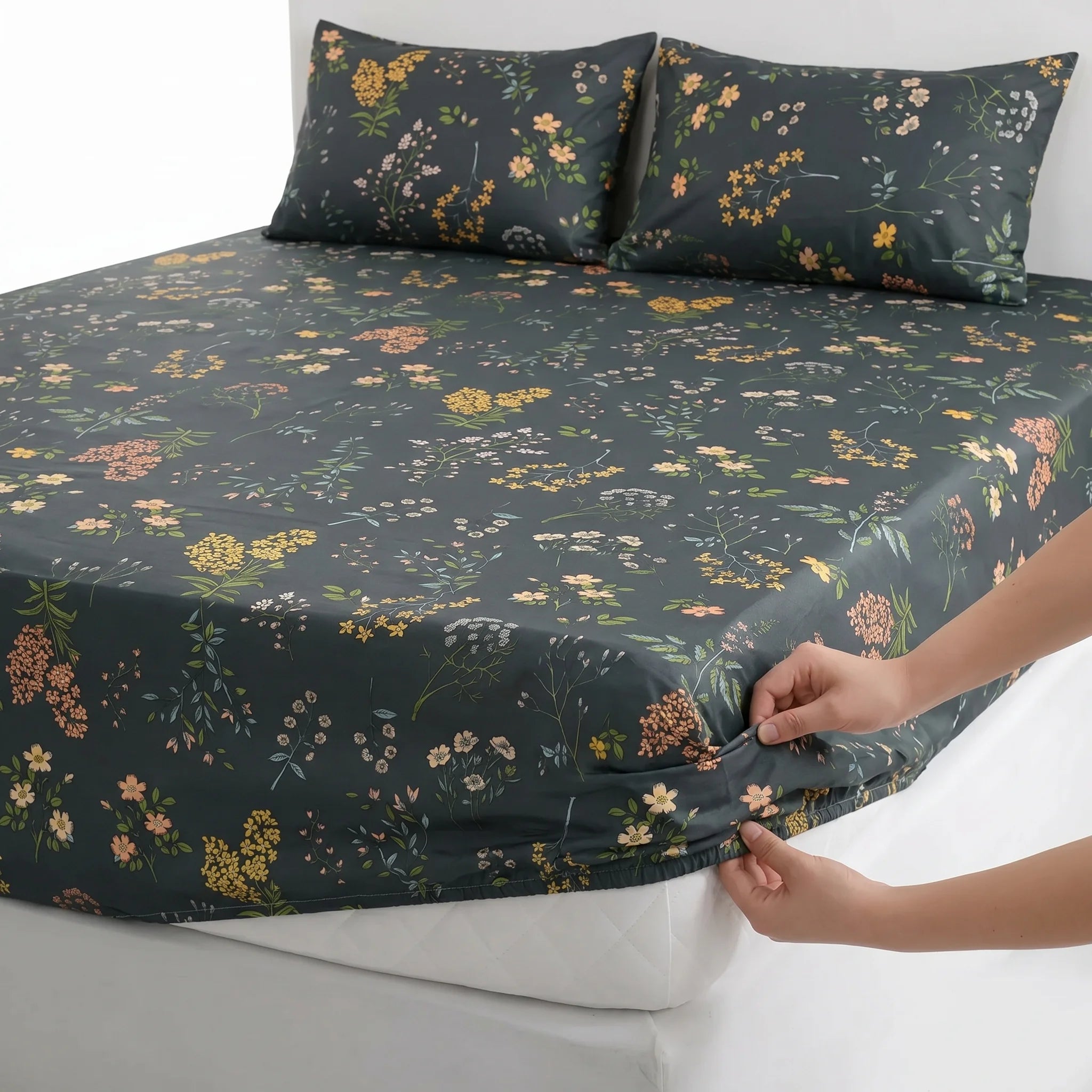 Wildflower Meadow Premium Fitted Sheet Set