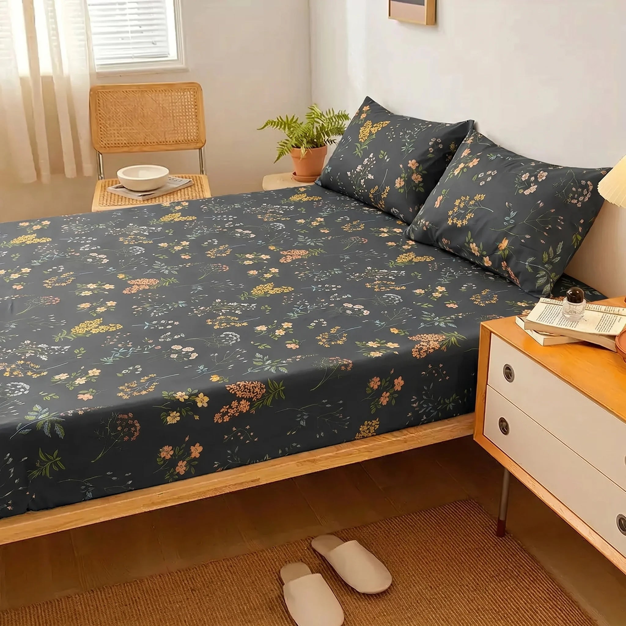 Wildflower Meadow Premium Fitted Sheet Set