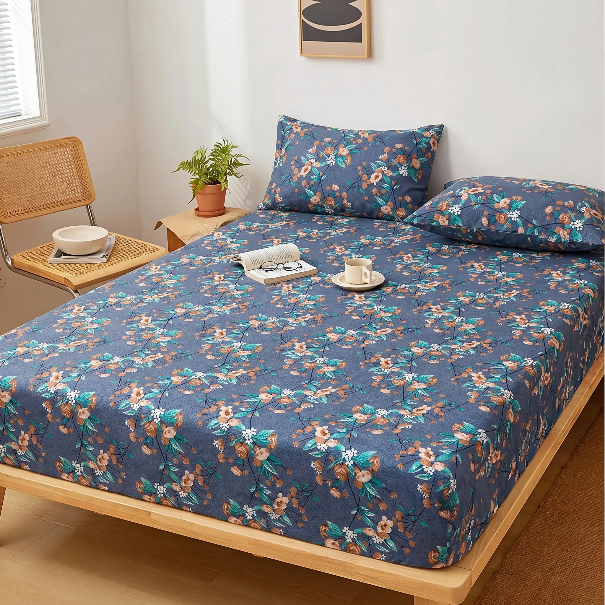 Willow Blossom Printed Fitted Sheet