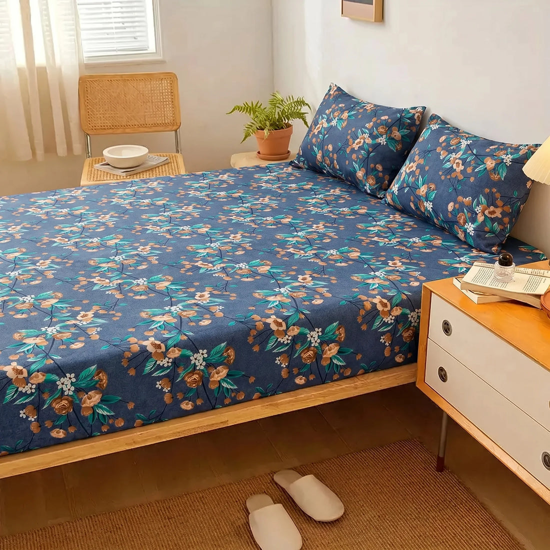 Willow Blossom Printed Fitted Sheet